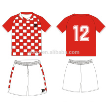 uniformes de football de la jeunesse aucun logo rouge blanc jersey de football mis en vente